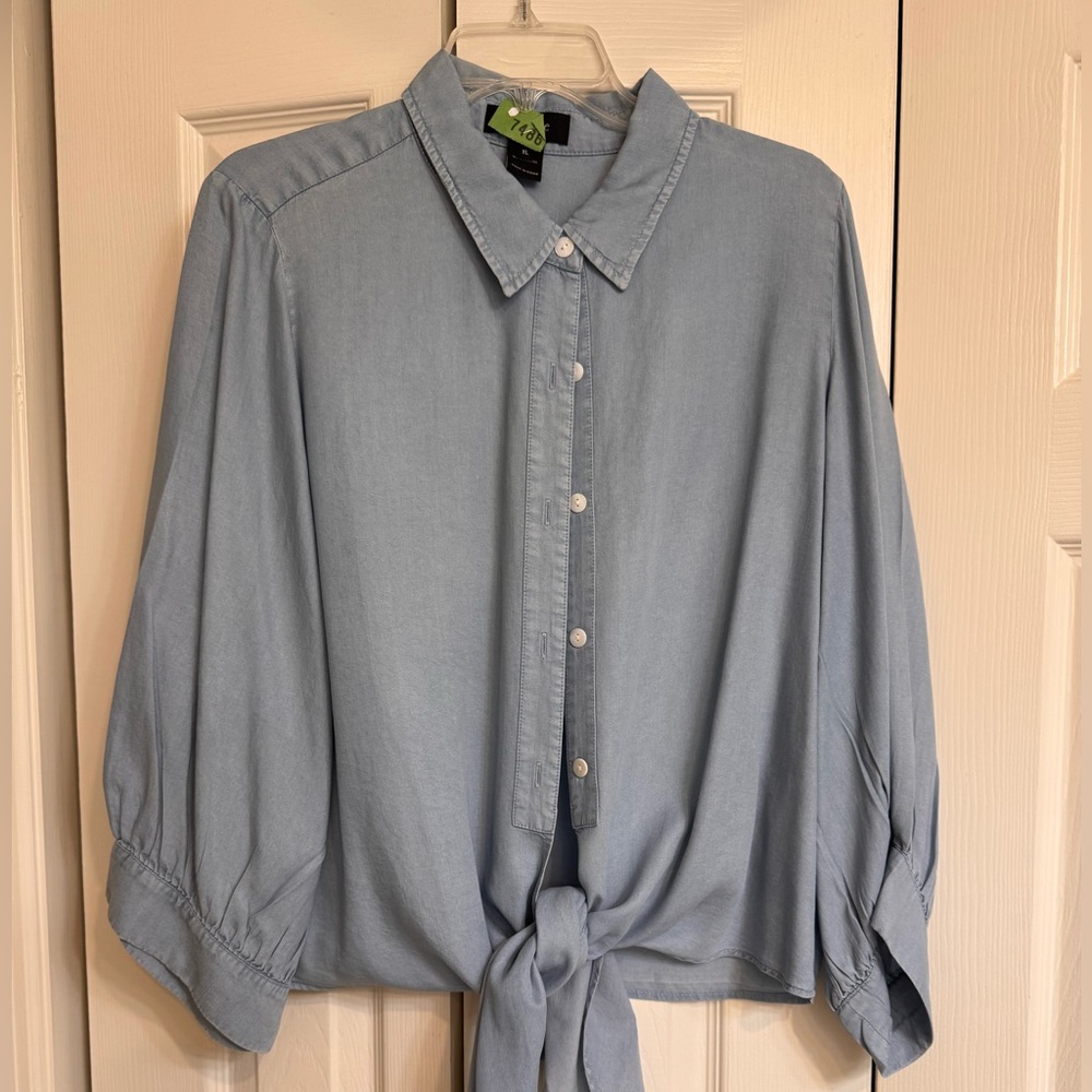 Karen Karen Chambray tie front